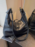 Vintage Buckle Closure Shoulder Bag