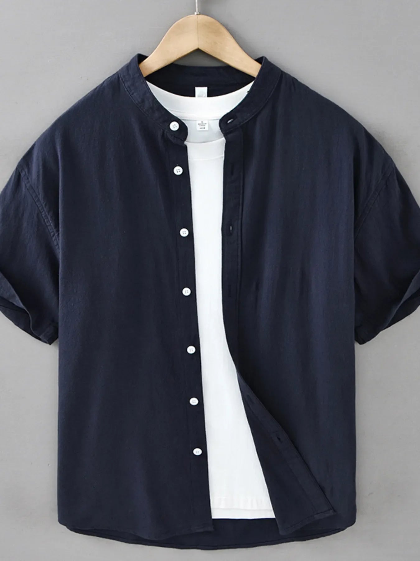 Men's Plus Size Button Up Short Sleeve Shirt