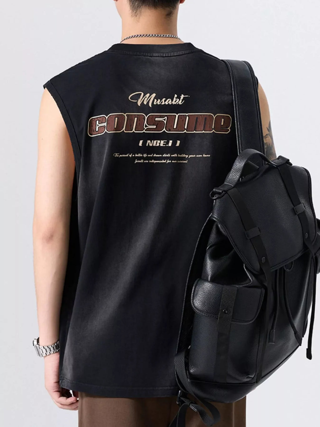 Men's Plus Size Round Neck Tank