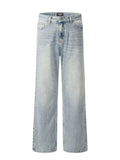 Men's Wash High-Rise Wide Leg Jeans