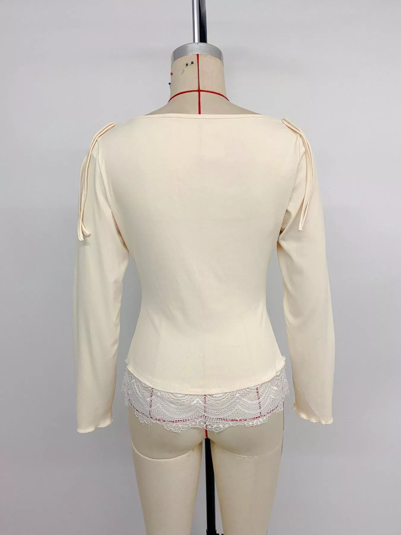 Lace Trim Long Sleeve T-Shirt