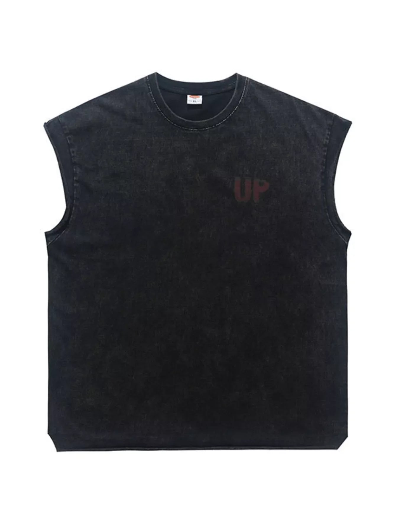 Men's Vintage Washed Tank Top with 'UP' Letter