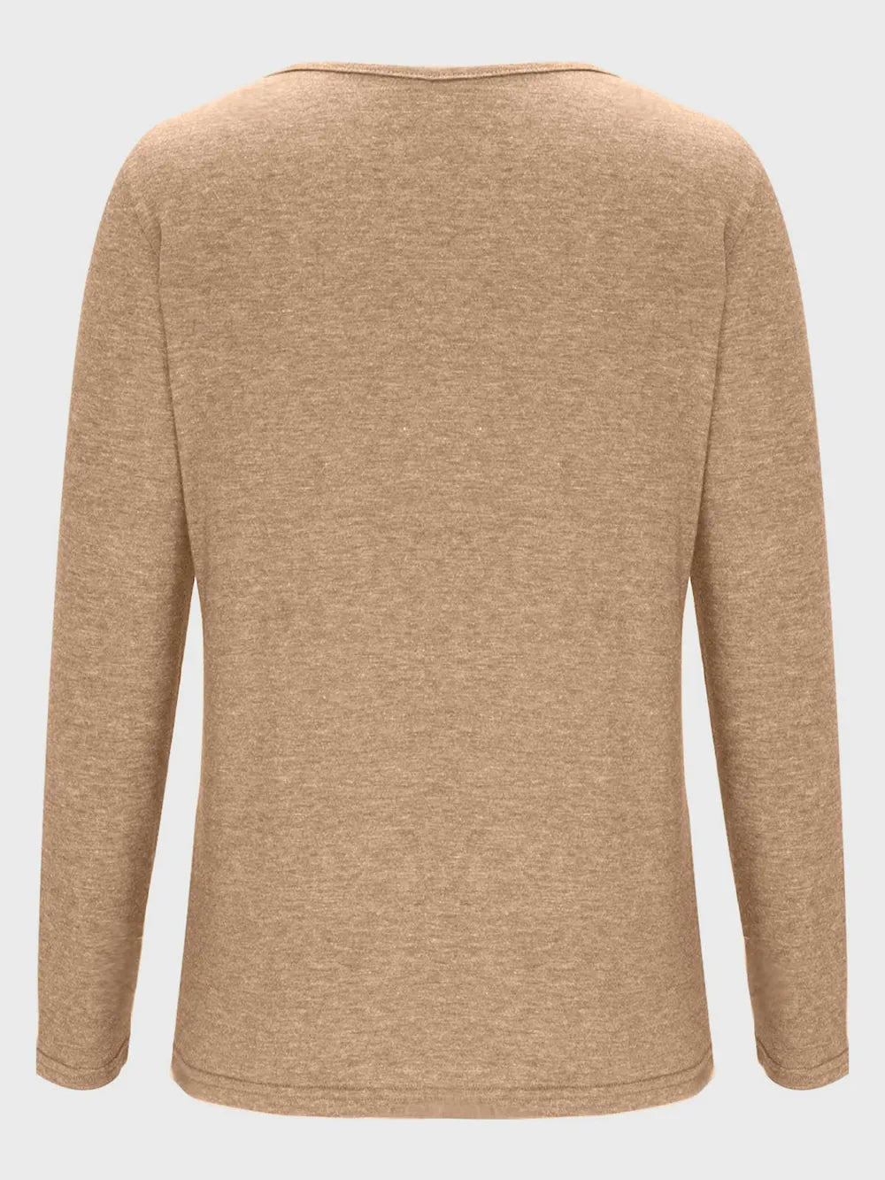 Crisscross V-Neck Long Sleeve T-Shirt