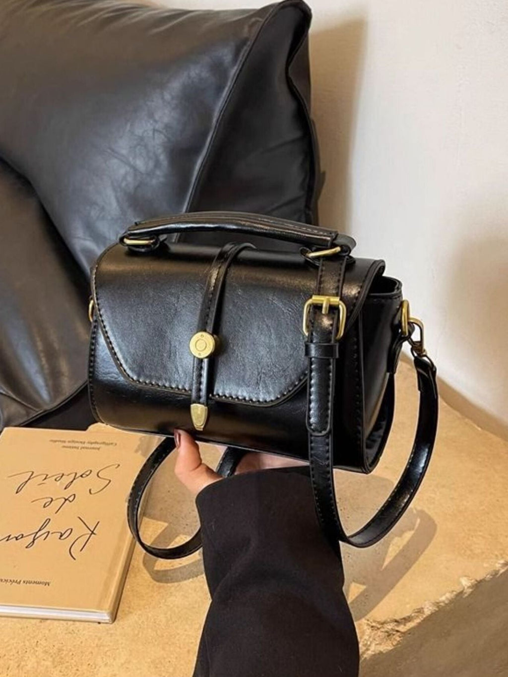 Vintage Style Flap Crossbody Bag