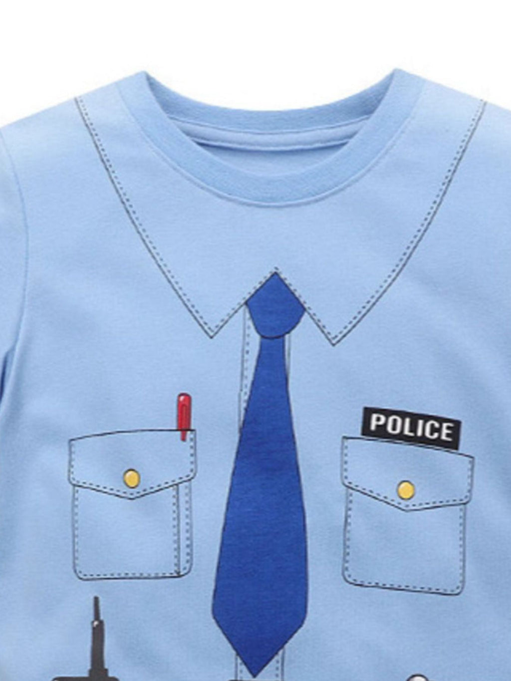 Children's Police Officer Graphic Short Sleeve T-Shirt