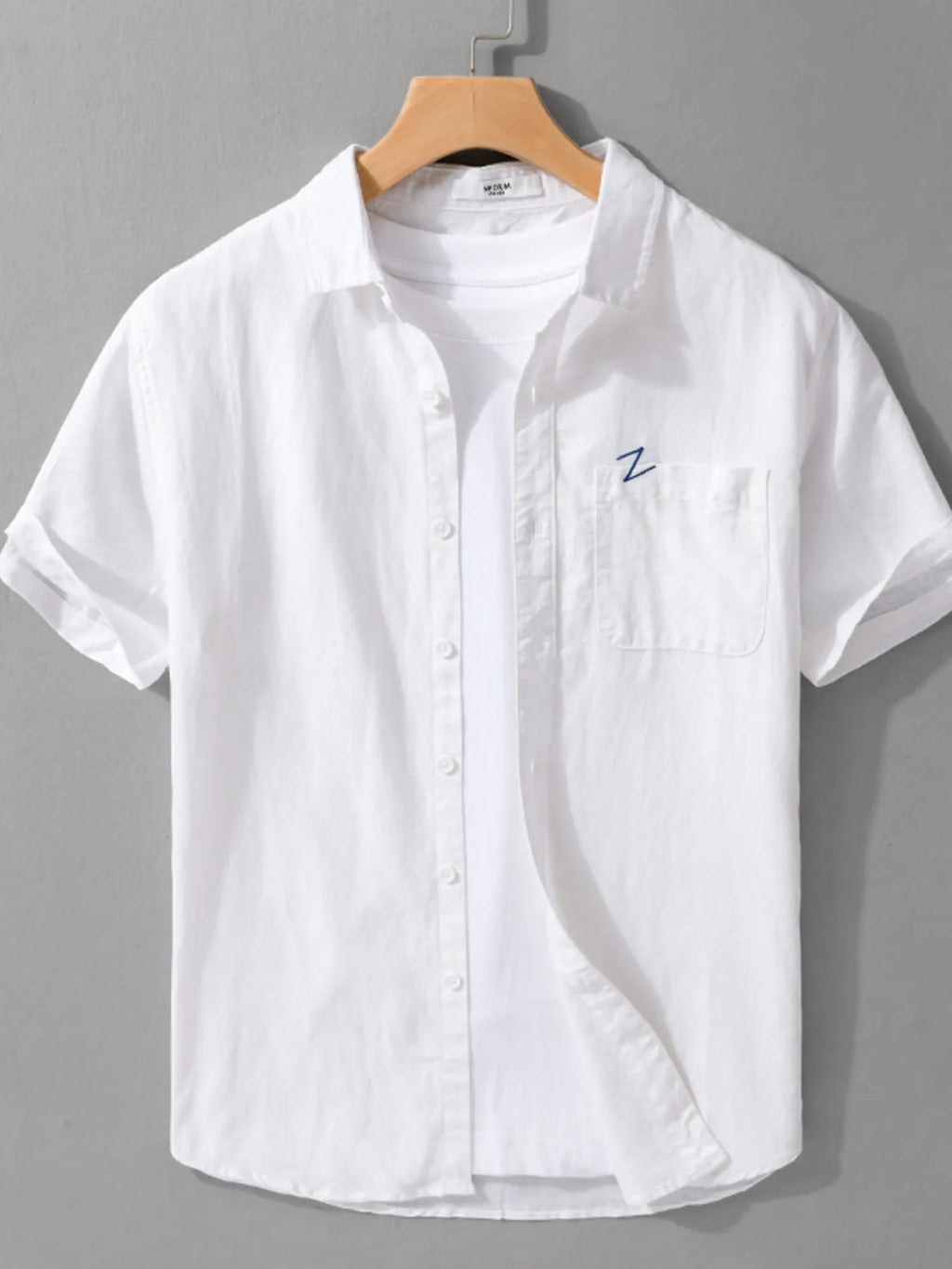 Men's Plus Size Button Up Short Sleeve Shirt