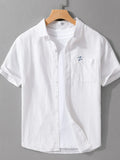 Men's Plus Size Button Up Short Sleeve Shirt