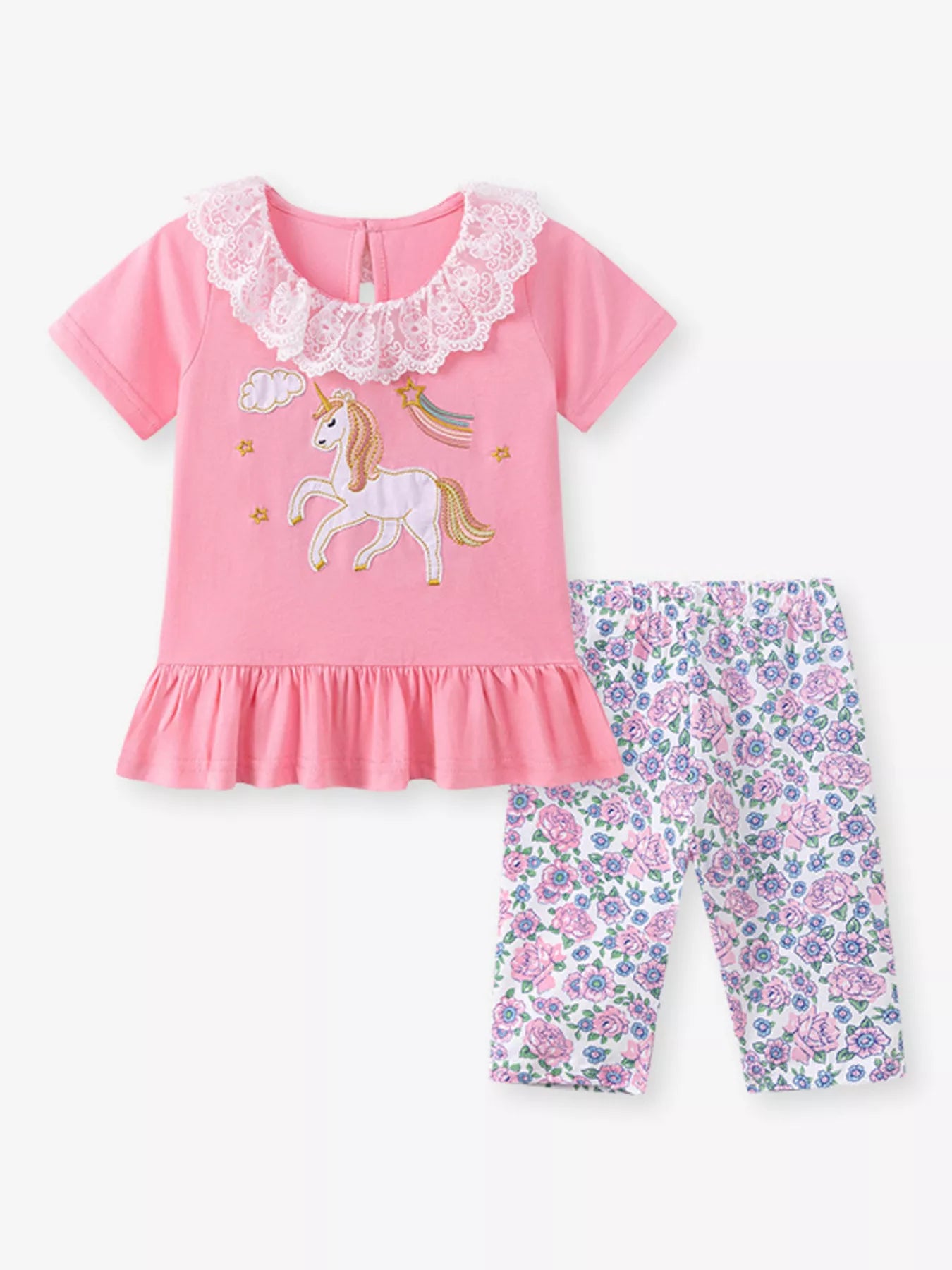 Children's Unicorn Top and Pants Two-Piece Set