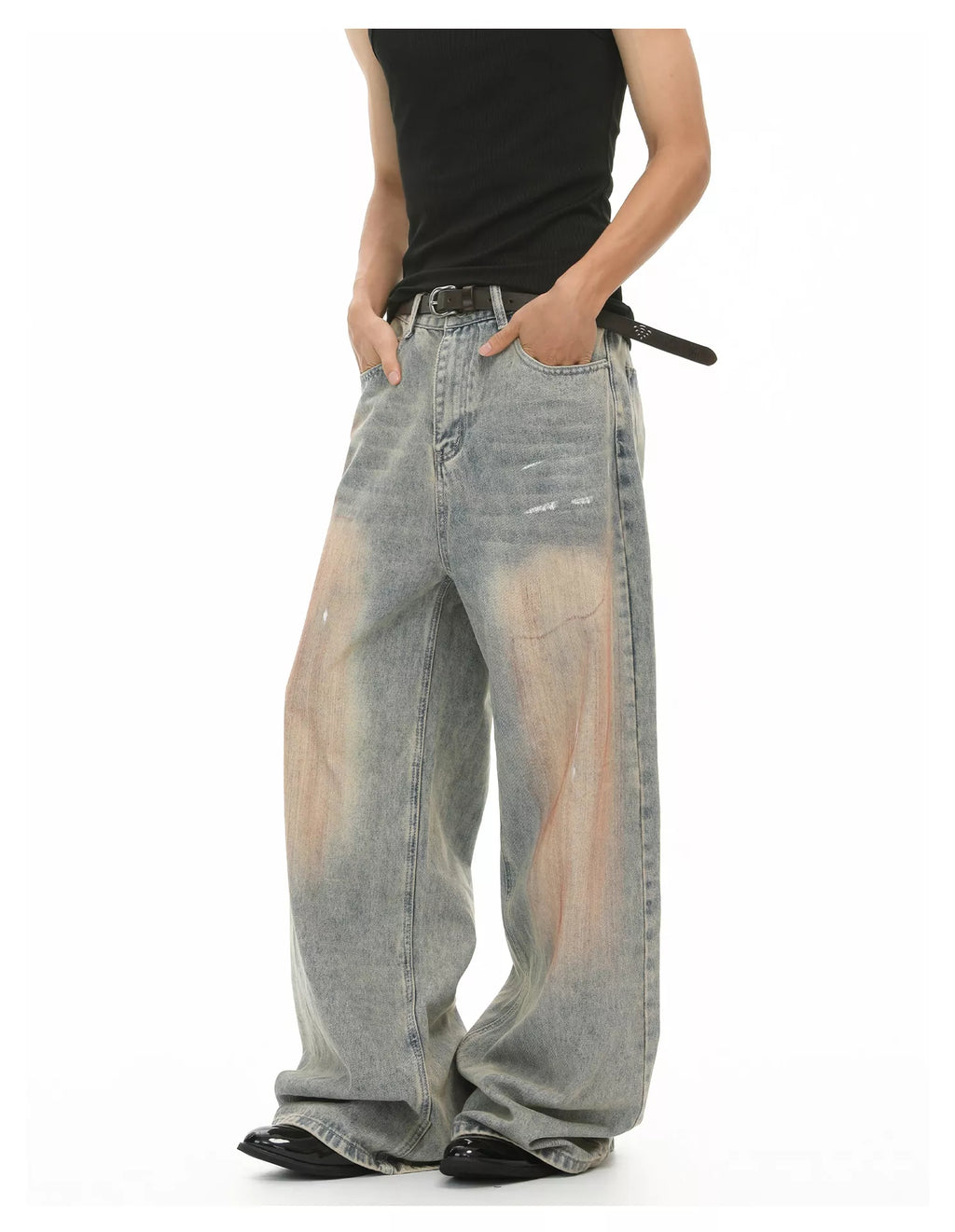 Men's Baggy Vintage Wash Jeans