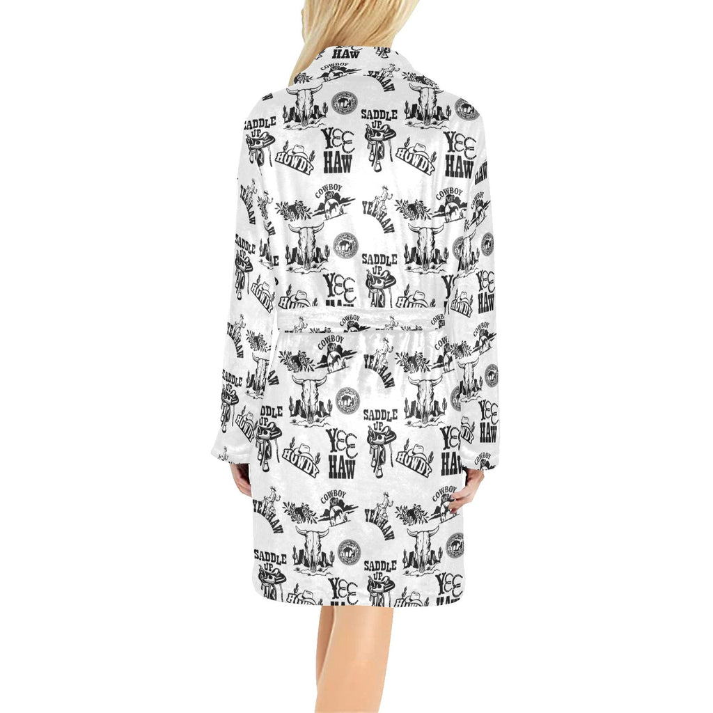 Baha Ranch Cowboy Print Women's Western Bath Robe
