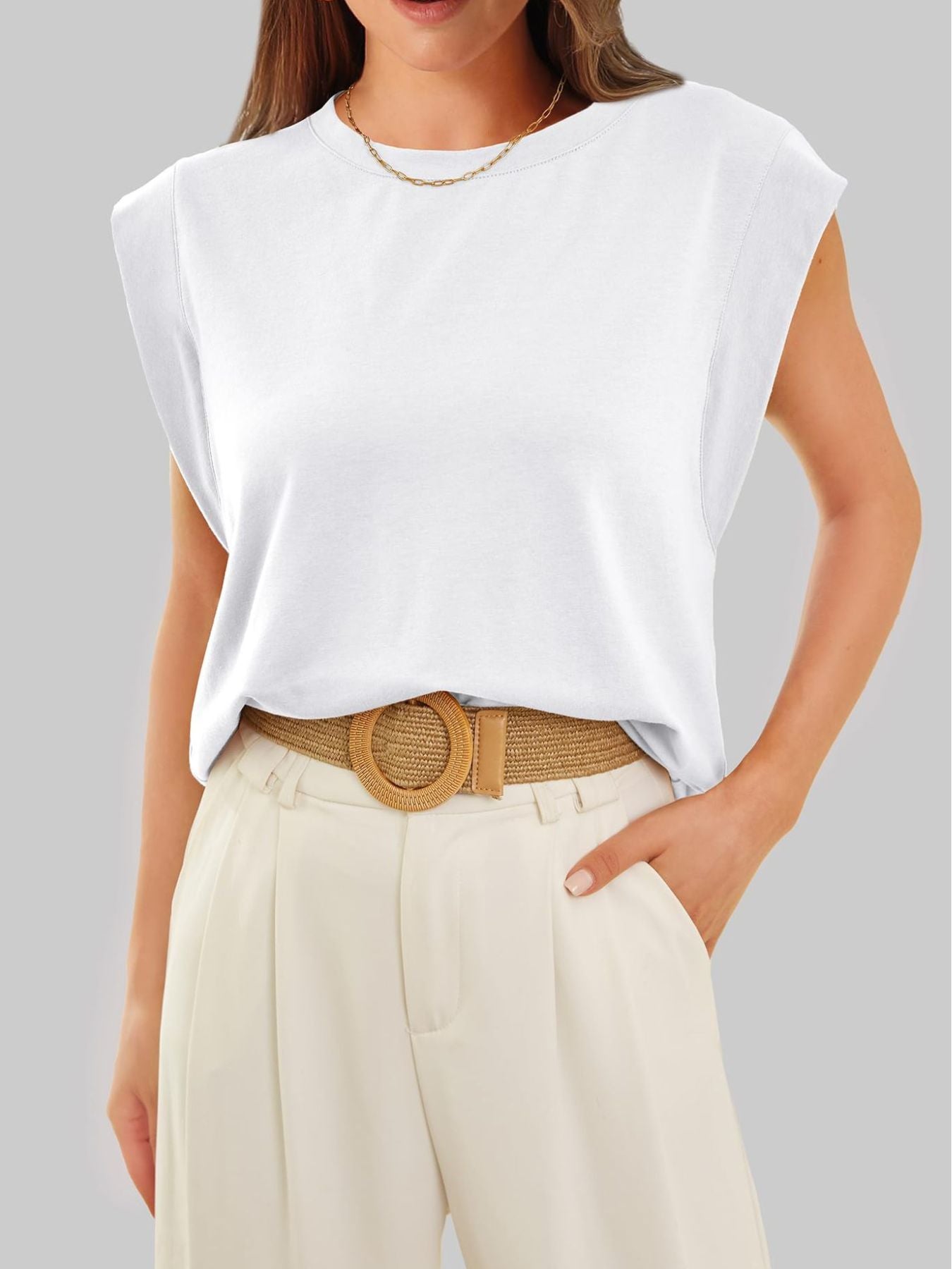 Solid Color Round Neck Tank