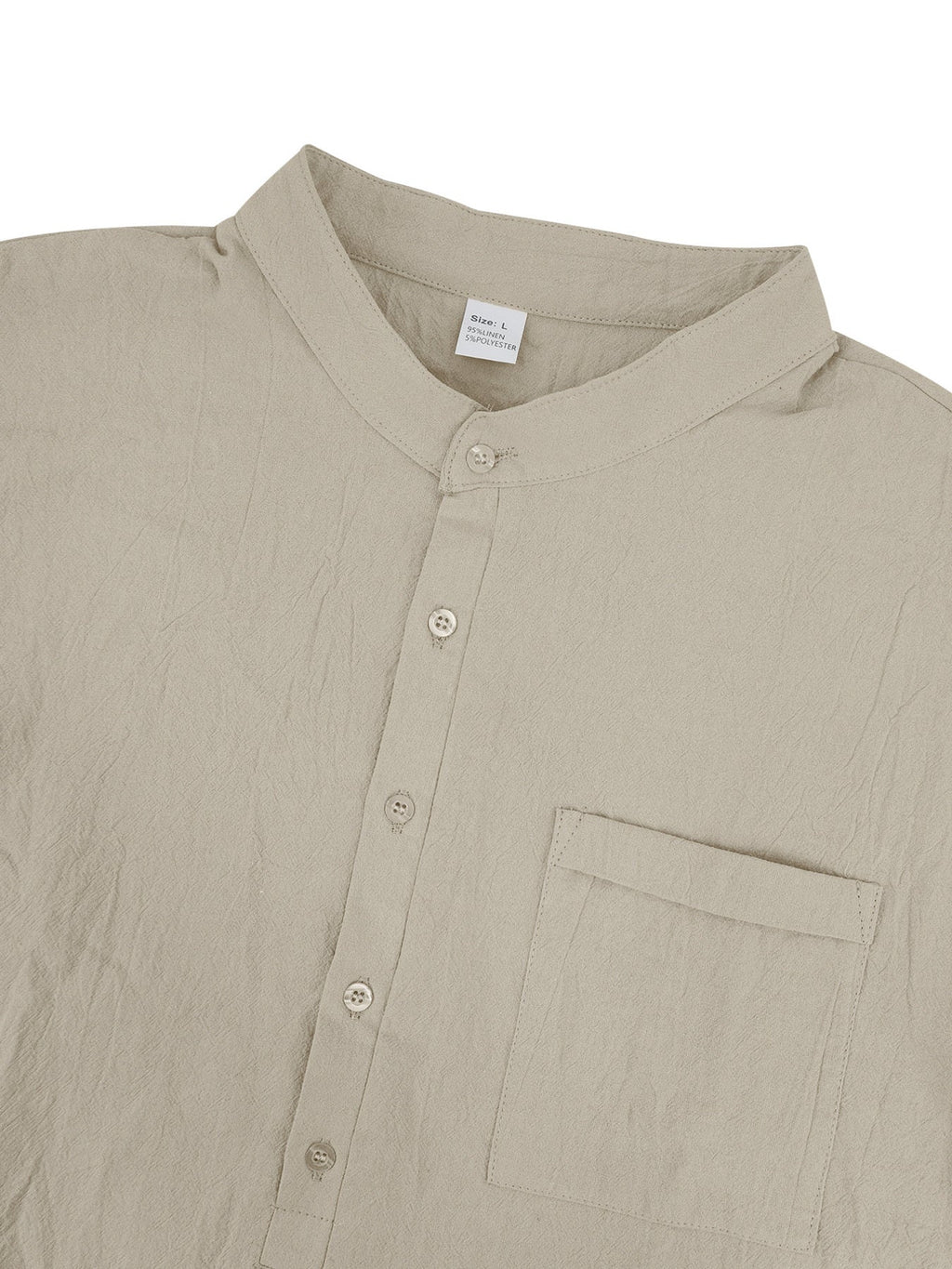 Men's Full Size Button Detail Long Sleeve Shirt Plus Size
