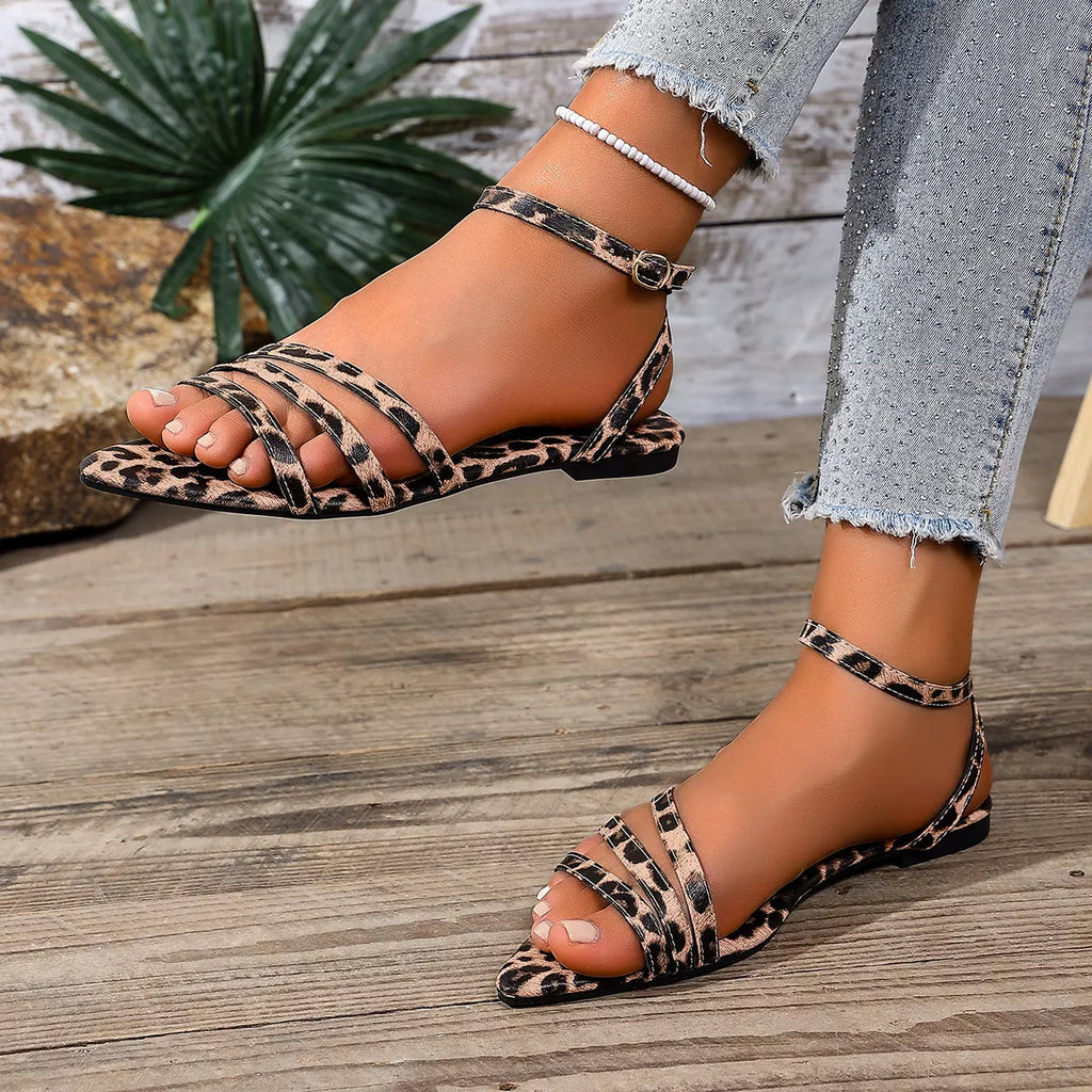 Open Toe Flats Sandals