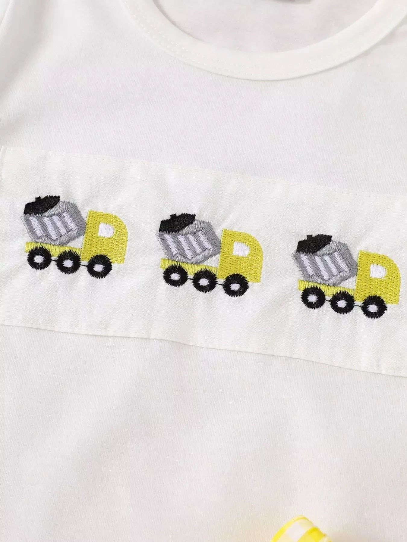 Children's Animal Embroidered Tee and Shorts Set