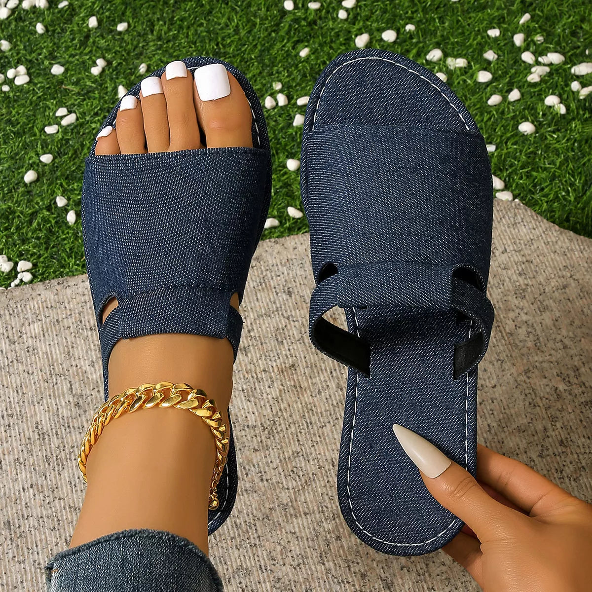 Open Toe Flats Sandals