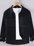 Men's Plus Size Button Up Long Sleeve Shirt