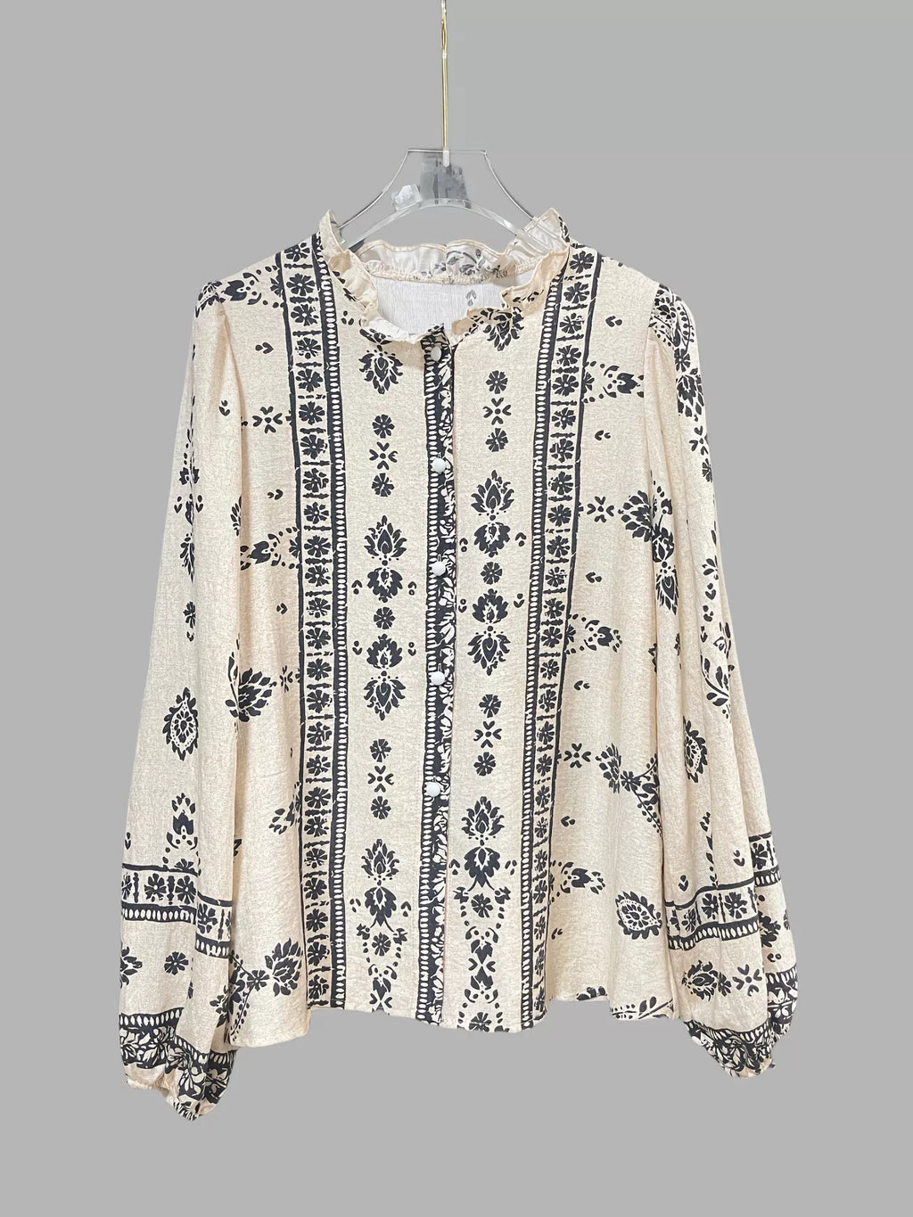 Vintage Print Long Sleeve Shirt