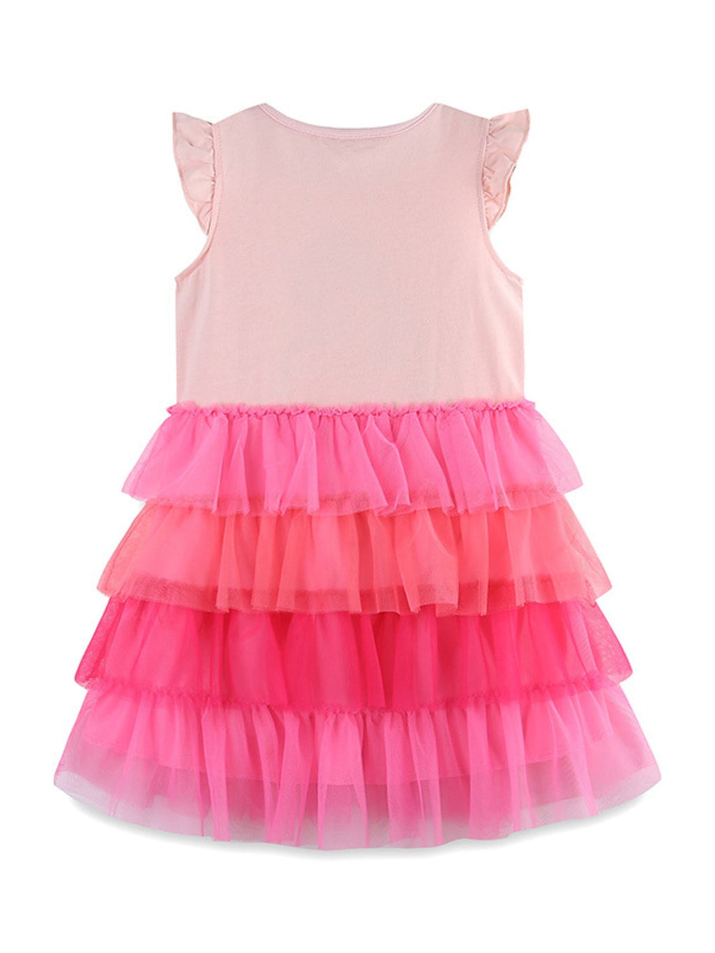 Children's Flamingo Ruffle Tulle Dress