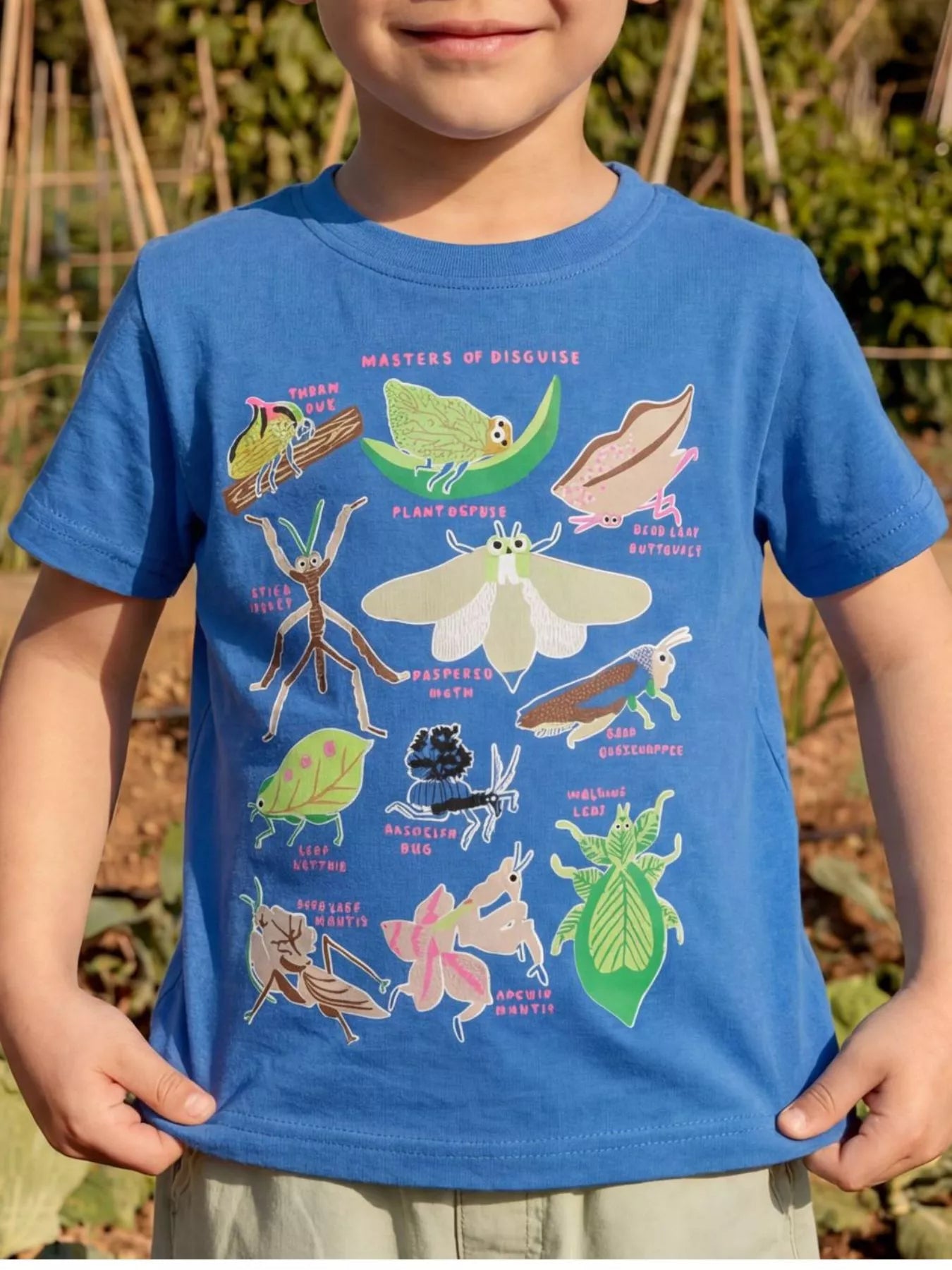 Children's Insect Print Round Neck Tee