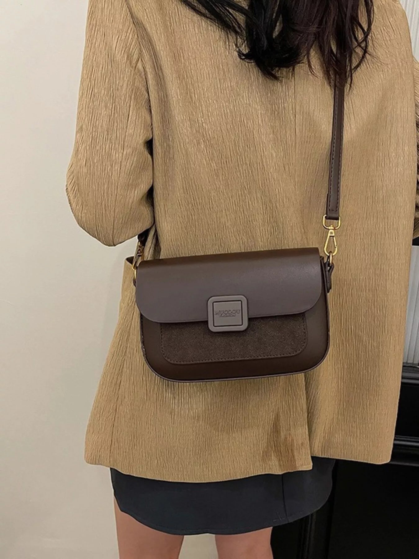Flap Adjustable Strap Crossbody Bag