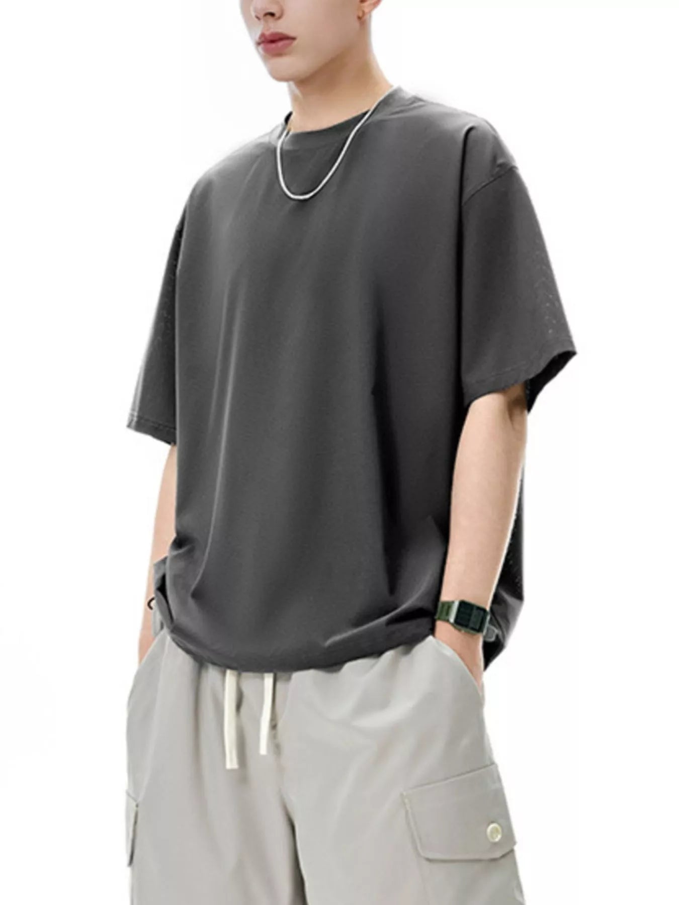 Men's Drawstring Hem Quick-Dry T-Shirt