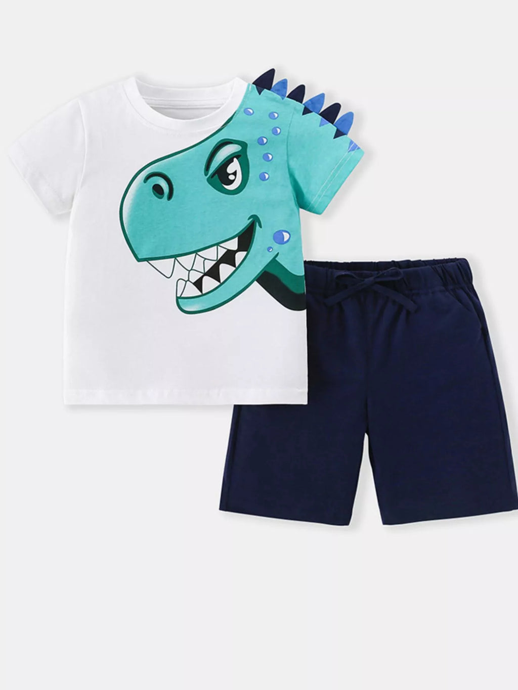 Children's Dinosaur Graphic T-shirt and Shorts Set