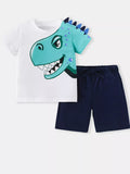 Children's Dinosaur Graphic T-shirt and Shorts Set