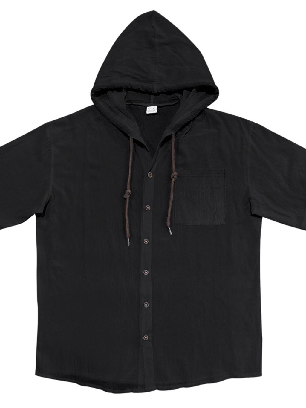 Men's Full Size Casual Hooded Short-Sleeve Shirt Plus Size