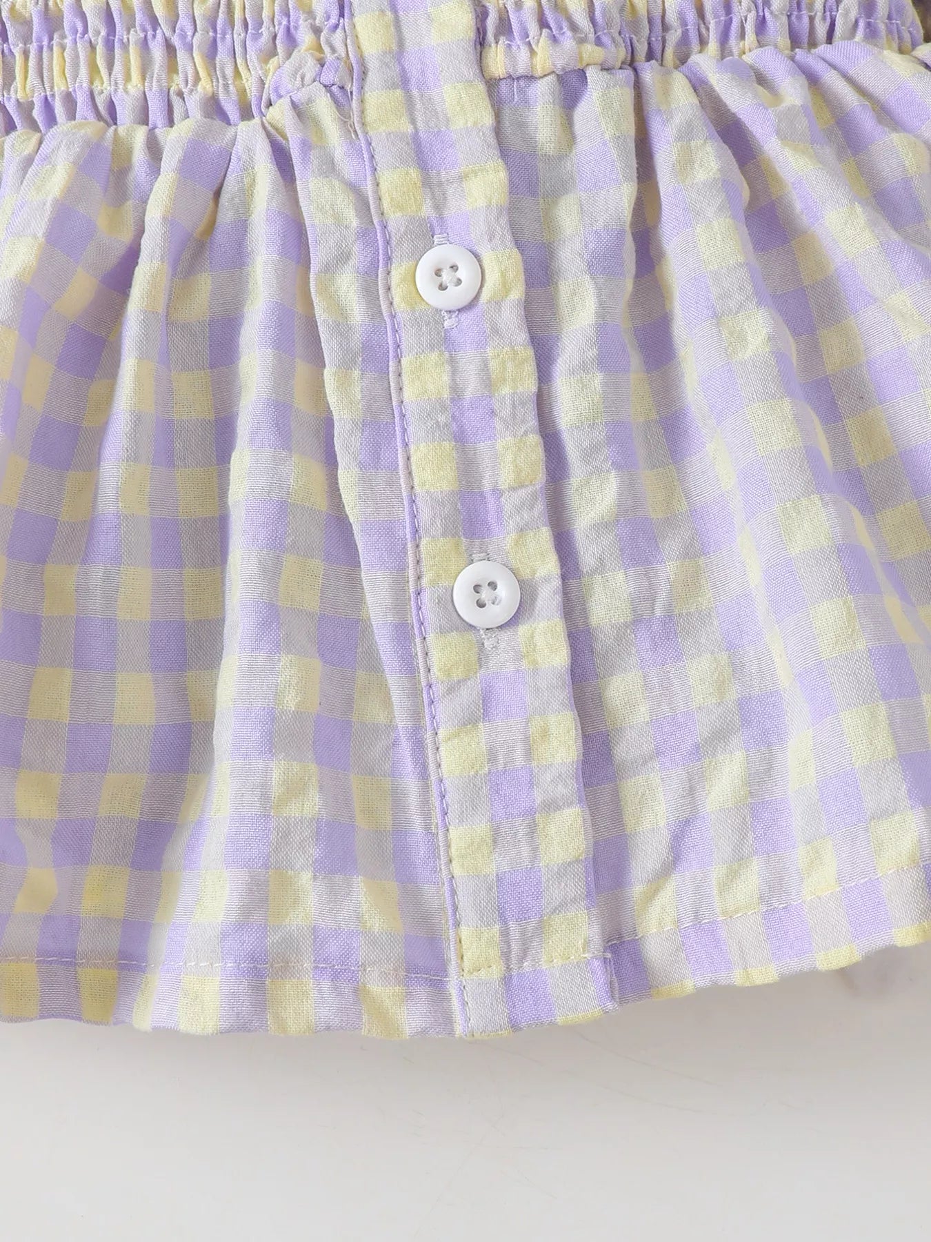 Children's Gingham Smocked Top and Bow Pants Set