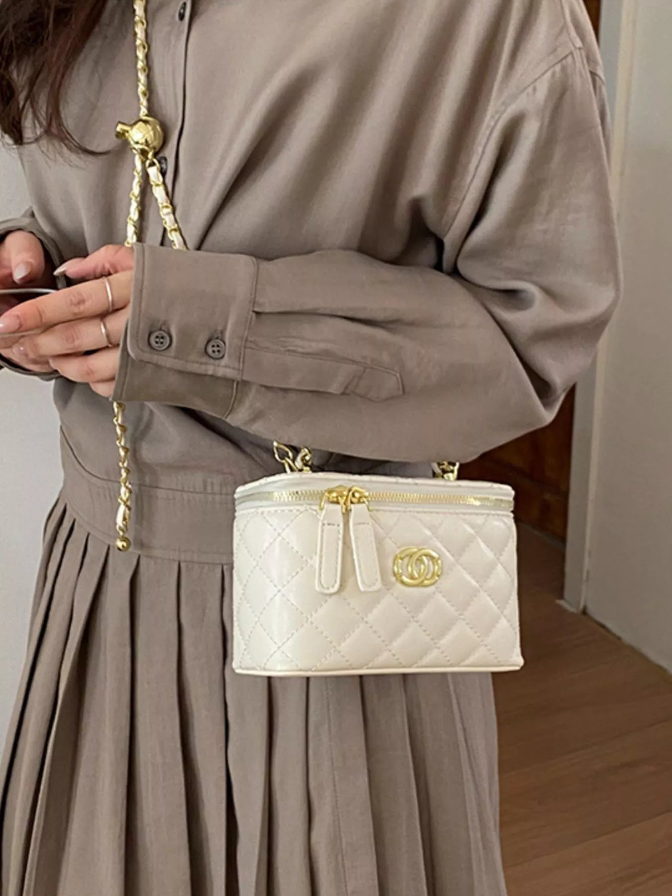 Quilted Leather Crossbody Bag