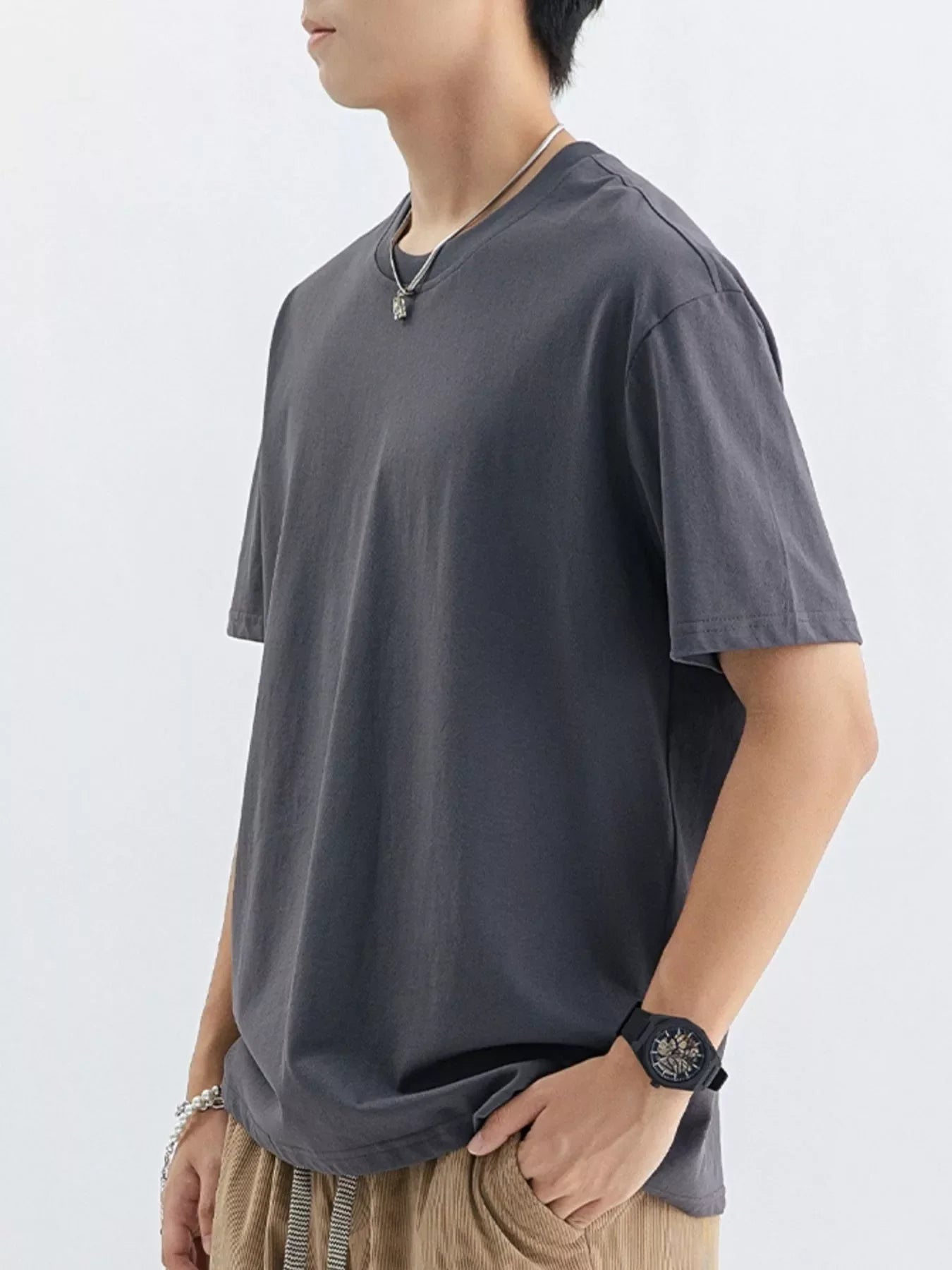 Men's Plus Size Casual Crew Neck T-Shirt