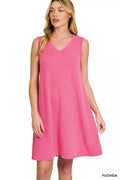 Zenana Raised Rib Sleeveless Mini Dress