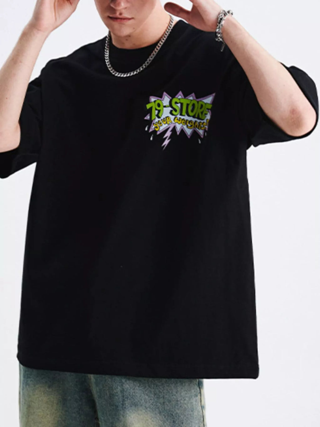 Men's Graphic Round Neck Short Sleeve T-Shirt