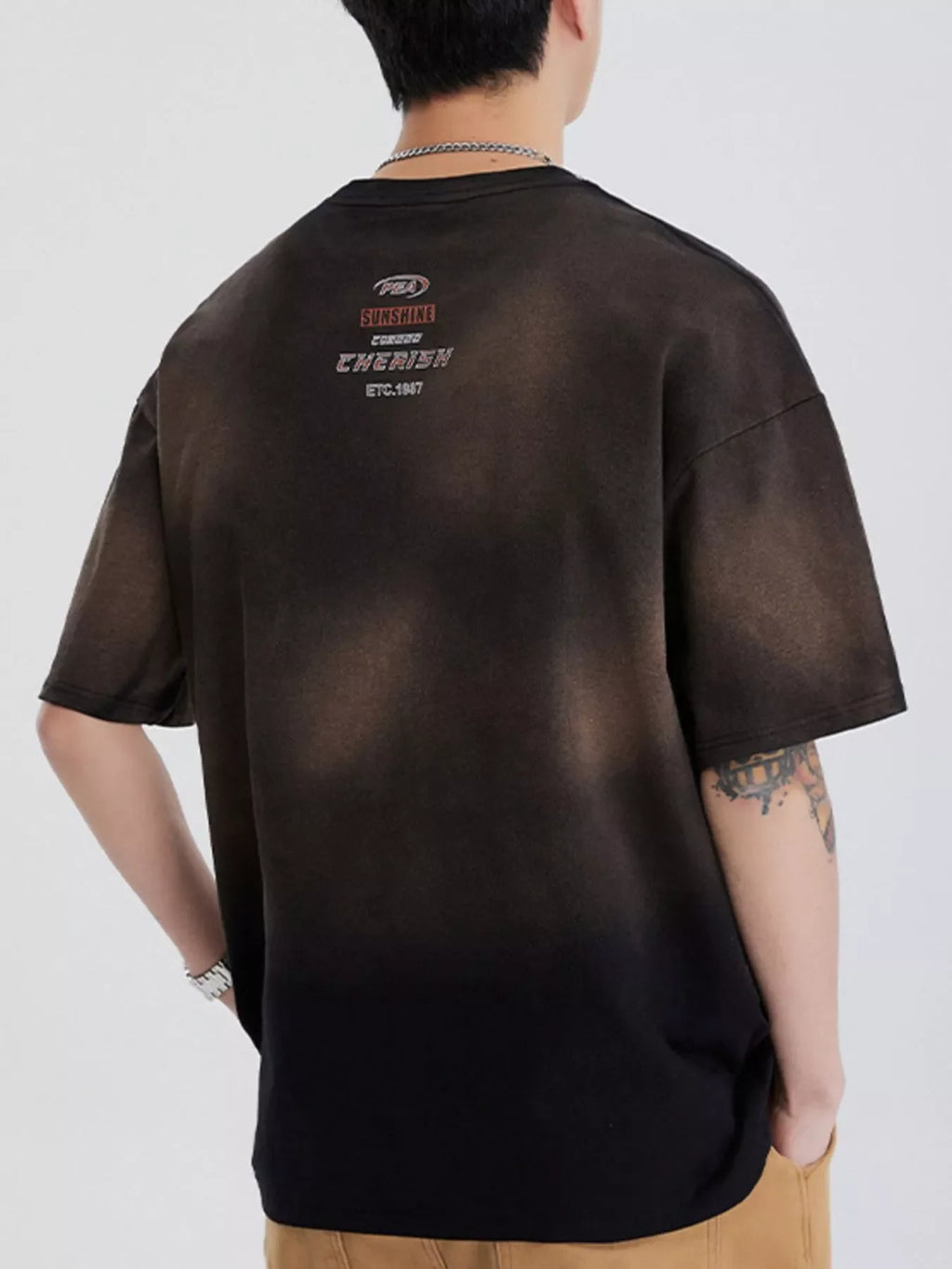 Men's Full Size Round Neck Short Sleeve T-Shirt Plus Size