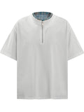 Men's Quarter Zip Short Sleeve Top