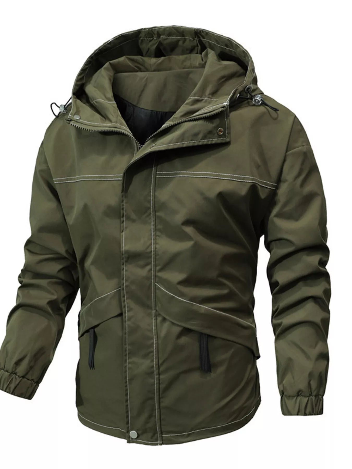 Men's Plus Size Hooded Windproof Outdoor Jacket