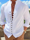 Men's Full Size Button Up Long Sleeve Shirt Plus Size
