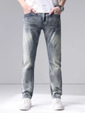 Men's Washed Slim Fit Jeans