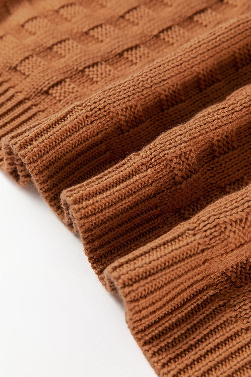 Textured Pattern Round Neck Sweater Vest
