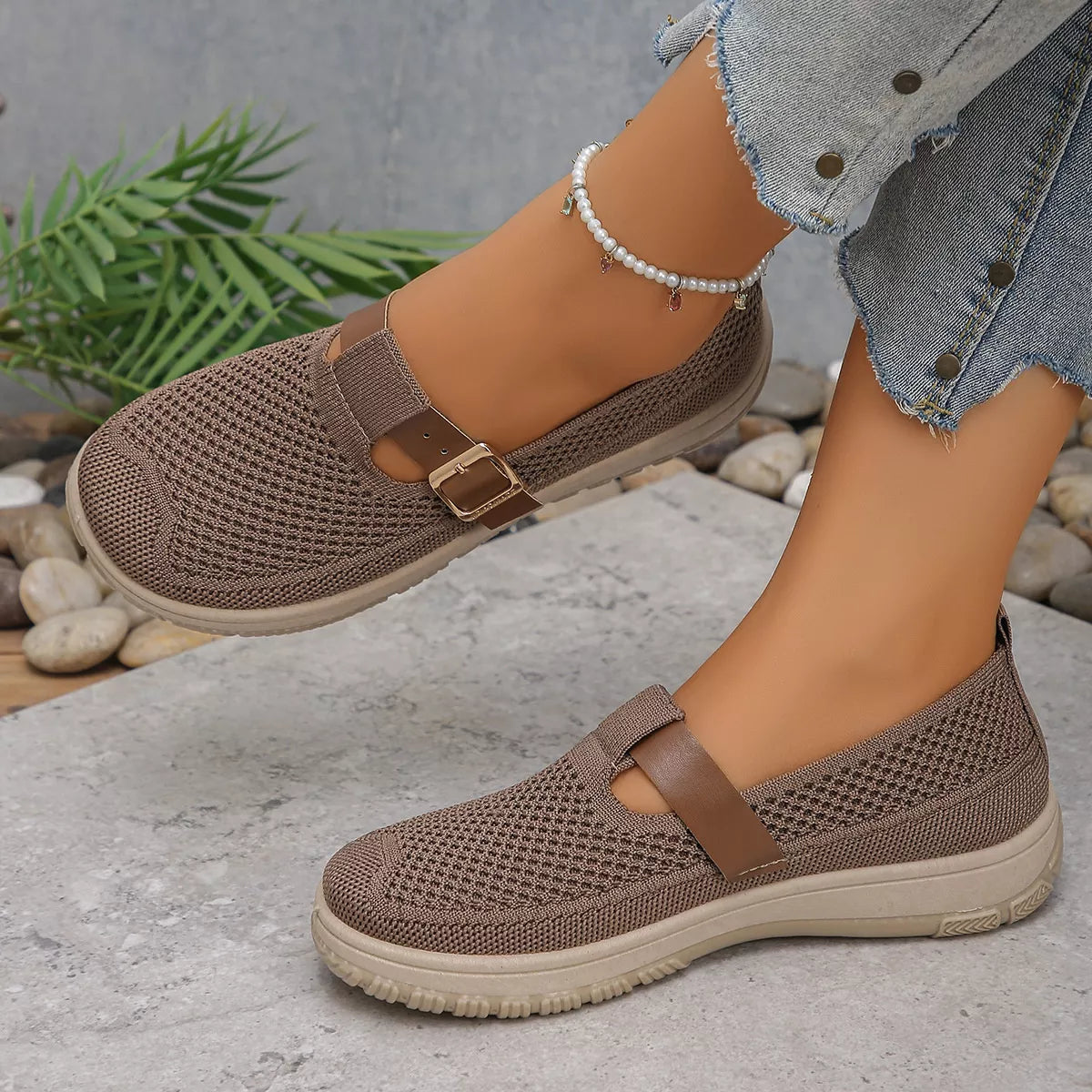 Round Toe Platform Slip-Ons