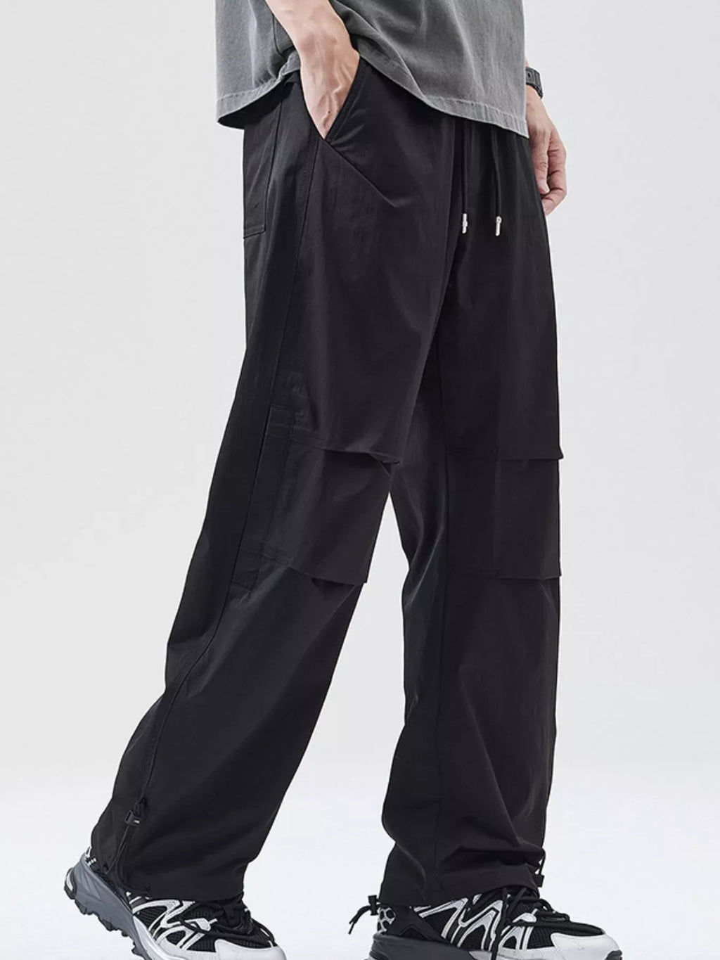 Men's Full Size Relaxed Fit Drawstring Pants Plus Size