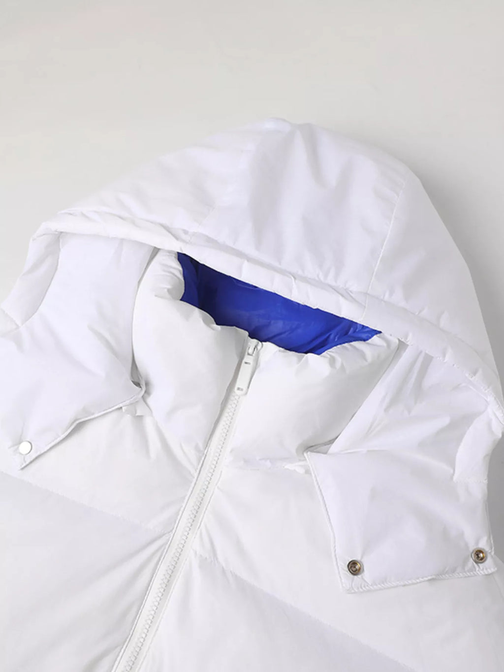 Men's Full Size Contrast Hooded Jacket with Drawstring Hem Plus Size