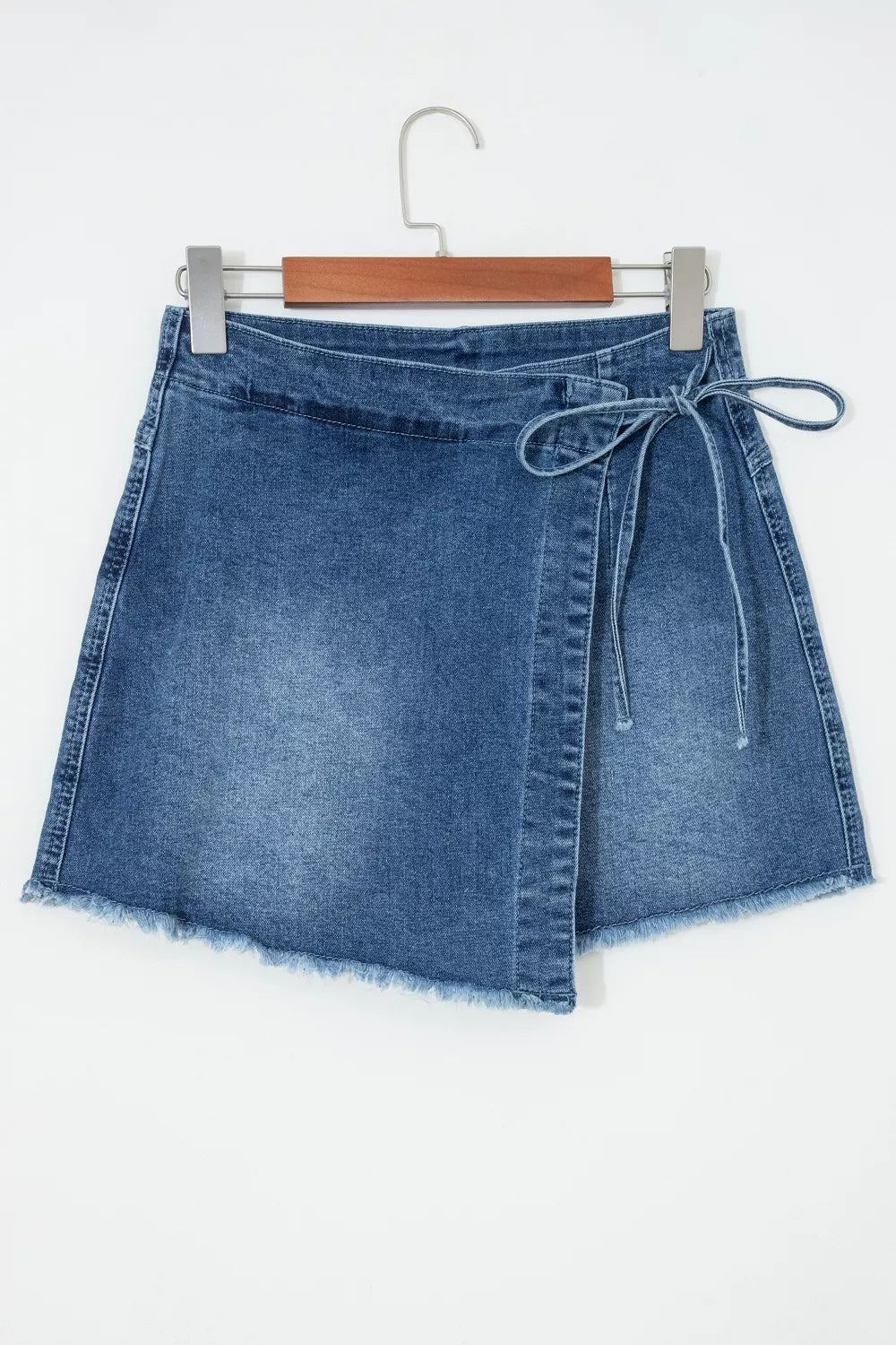 Wrapped Tied Waist Denim Skort