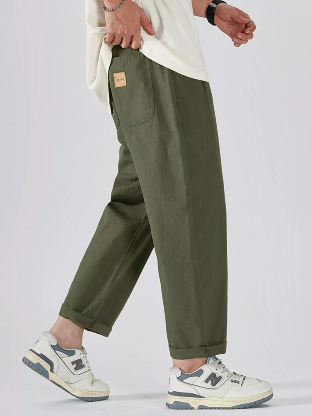 Men's Full Size Drawstring Wide Leg Pants Plus Size