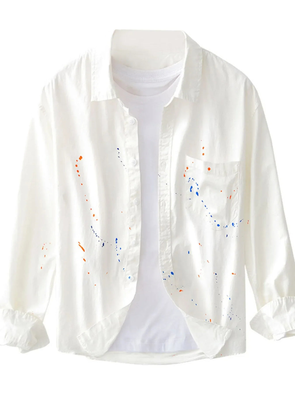Men's Plus Size Button Up Long Sleeve Shirt