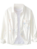 Men's Plus Size Button Up Long Sleeve Shirt