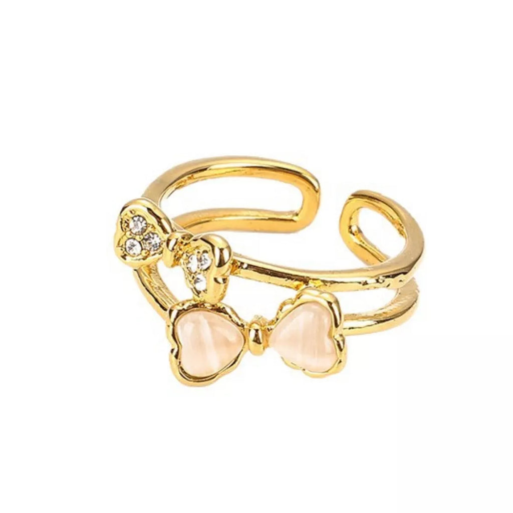 18K Gold-Plated Bow Open Ring
