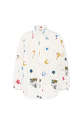 Printed Button Up Long Sleeve Shirt