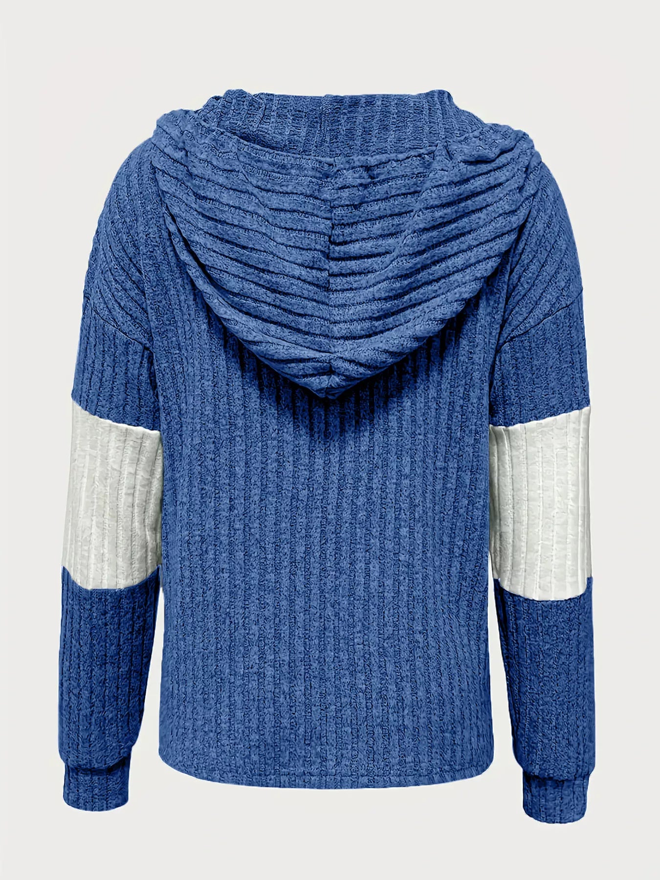 Color Block Drawstring Long Sleeve Hoodie