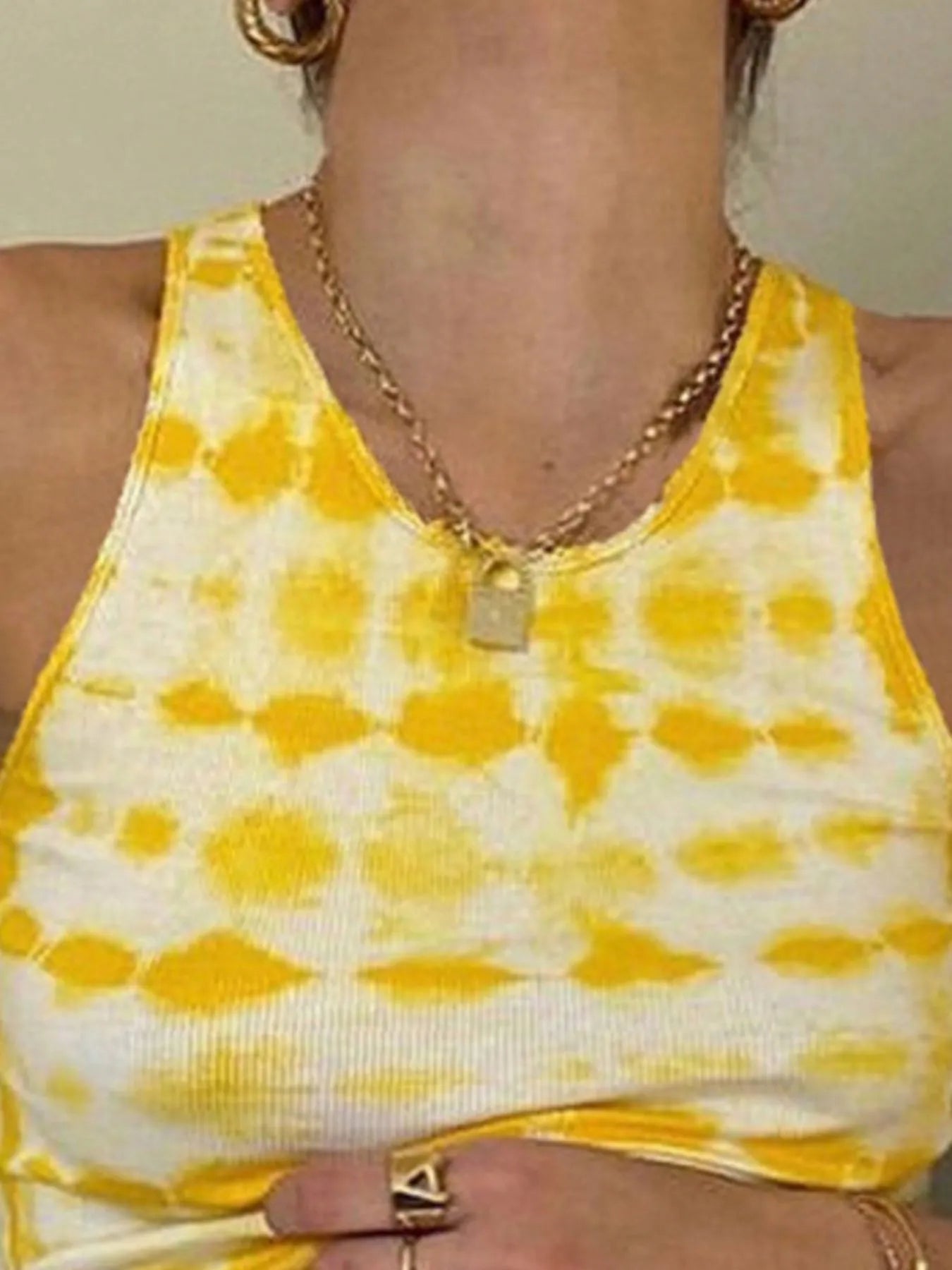 Tie-Dye Ribbed Tank Top